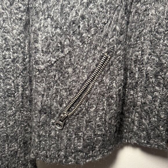 Culture Calvari Knit Cardigan Beaded Shoulder Detail Military Zippers S‎ - Picture 6 of 8